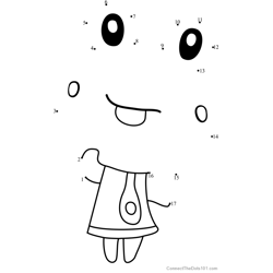 Sunny Animal Crossing Dot to Dot Worksheet