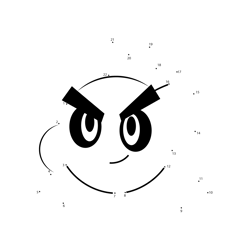 Prince Fluff Kirby Dot to Dot Worksheet