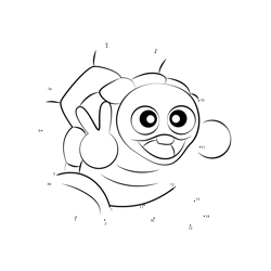 Rolling Turtle Kirby Dot to Dot Worksheet