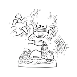 Skylanders Tree Rex Sequential Figure Dot to Dot Worksheet