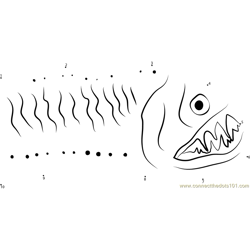 Viperfish Underwater Dot to Dot Worksheet