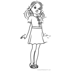 Chelsea from Barbie Life in the Dreamhouse Dot to Dot Worksheet