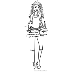 Raquelle from Barbie Life in the Dreamhouse Dot to Dot Worksheet