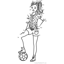 Stacie from Barbie Life in the Dreamhouse Dot to Dot Worksheet