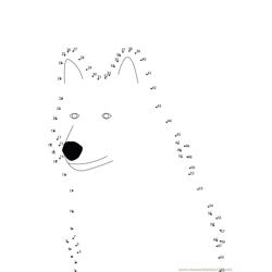Wolf Sitting Dot to Dot Worksheet