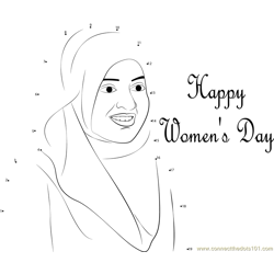 Celebrating Women's Day Dot to Dot Worksheet