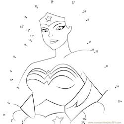 Wonder Woman Dot to Dot Worksheet