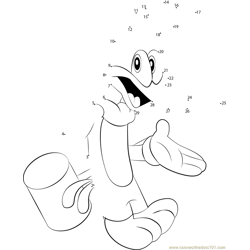 Woody The Woodpecker Dot to Dot Worksheet