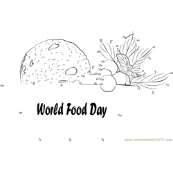 Celebrating Food Day Dot to Dot Worksheet