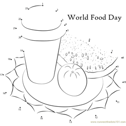 World Food Day Dot to Dot Worksheet
