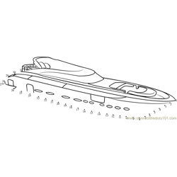 Luxury Yacht Dot to Dot Worksheet